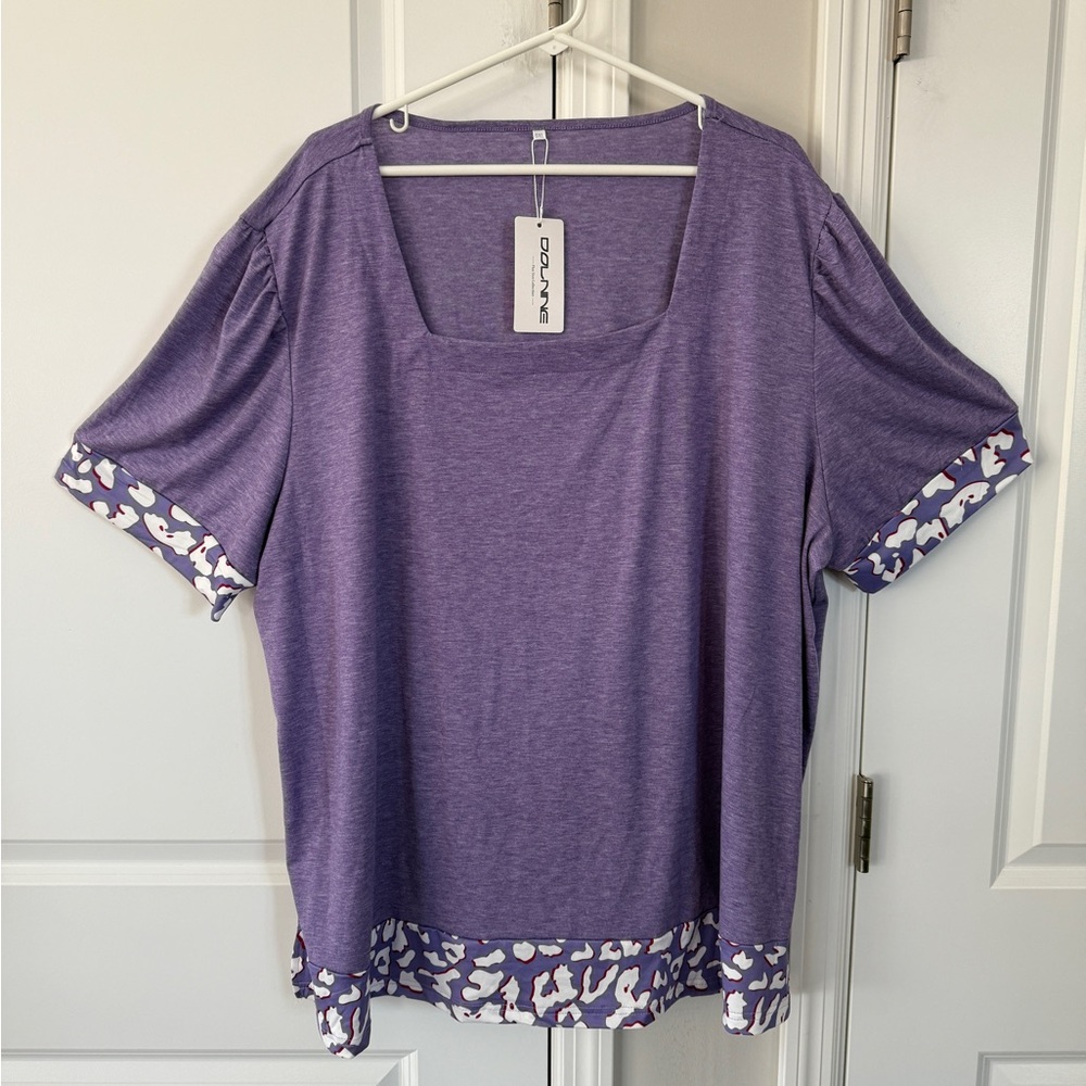 Women's Plus size Purple T-shirt